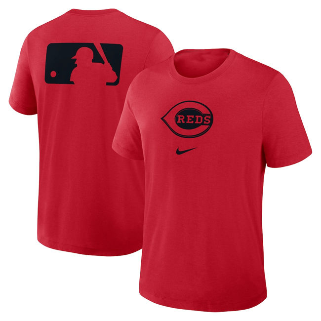 Men's Cincinnati Reds Red Early Work Tri-Blend Dri-FIT T-Shirt